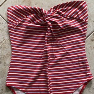 Red and blue bodysuit